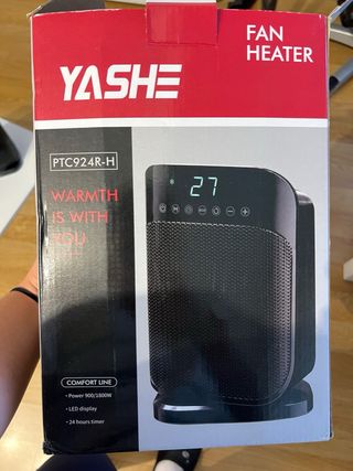 Calefactor YASHE 800/1800W Negro