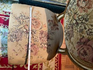 Elegante Silla Luis XVI Madera Dorada Tapizada