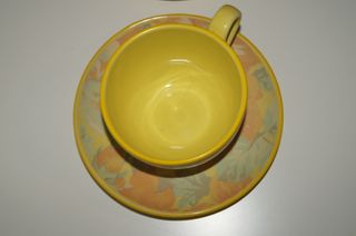 Conjunto 2 Chávenas Cerâmica Florais