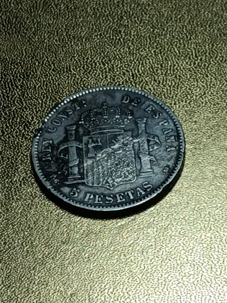 Moneda 5 Pesetas 1890 Plata