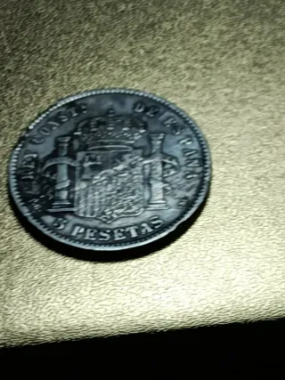 Moneda 5 Pesetas 1890 Plata