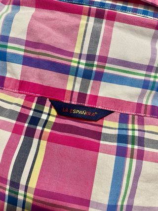Camisa hombre cuadros multicolor La Española