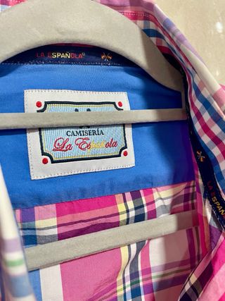 Camisa hombre cuadros multicolor La Española