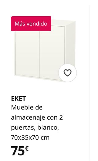 Mueble Eket Ikea 2 puertas blanco