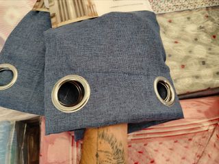 2 Tende Canapone 130x270 Semi Coprente Blu Jeans