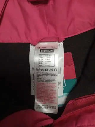 Pantalón de esquí para niña rosa