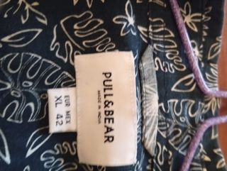 Camicia uomo Pull&Bear fantasia floreale blu M