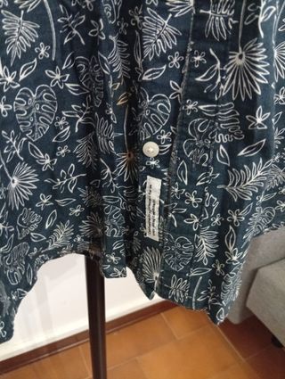 Camicia uomo Pull&Bear fantasia floreale blu M