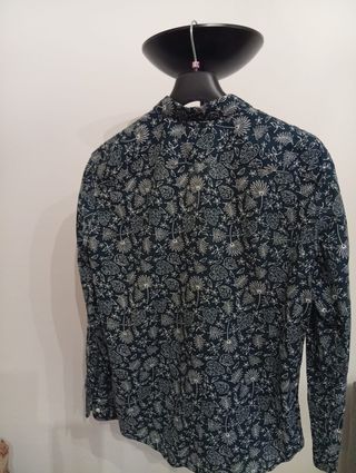 Camicia uomo Pull&Bear fantasia floreale blu M