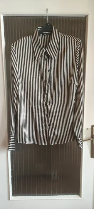 Camisa rayas blancas y negras mujer