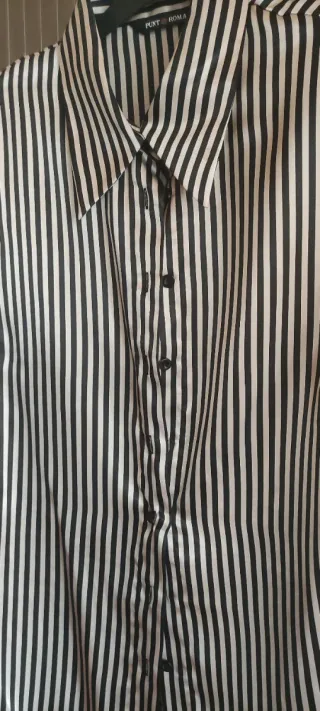 Camisa rayas blancas y negras mujer