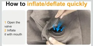 Reposapiés inflable para viaje