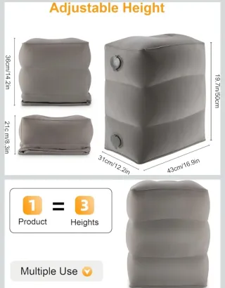 Reposapiés inflable para viaje