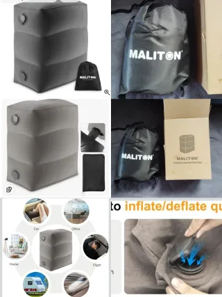 Reposapiés inflable para viaje