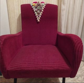 Set 2 poltrone vintage tessuto