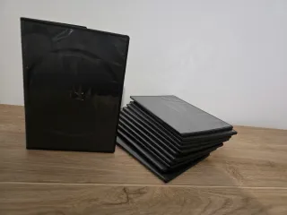 12 Cajas Slim CD/DVD/Blu-ray Negras Slim