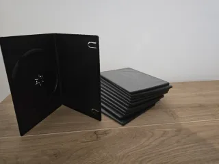 12 Cajas Slim CD/DVD/Blu-ray Negras Slim