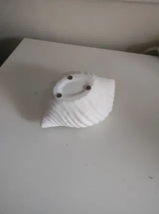 Vela Decorativa Blanca Forma Concha