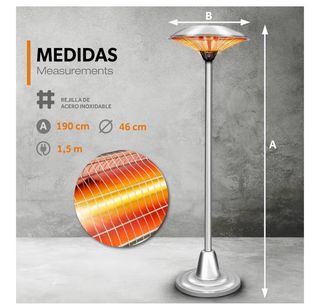 Calefactor exterior metal