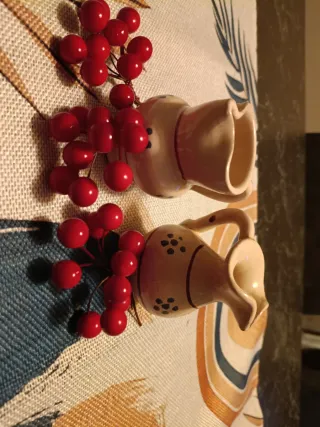 Set 2 Vasetti Ceramica Decorati