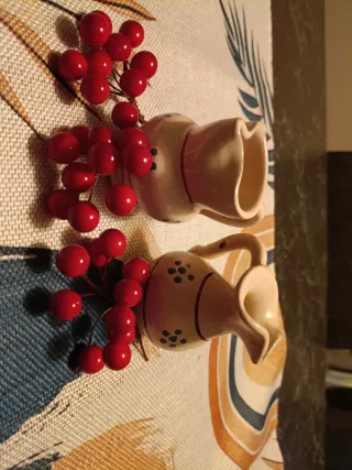 Set 2 Vasetti Ceramica Decorati