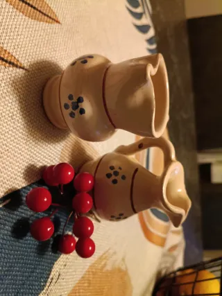 Set 2 Vasetti Ceramica Decorati