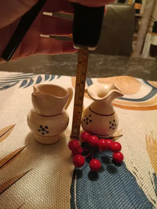 Set 2 Vasetti Ceramica Decorati