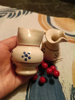 Set 2 Vasetti Ceramica Decorati