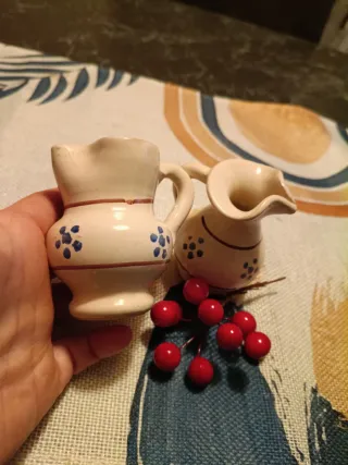 Set 2 Vasetti Ceramica Decorati