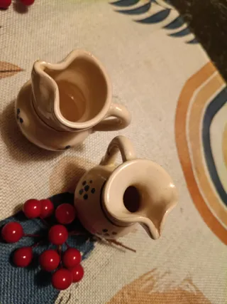 Set 2 Vasetti Ceramica Decorati