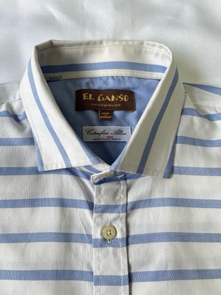Camisa El Ganso Rayas Azul y Blanco