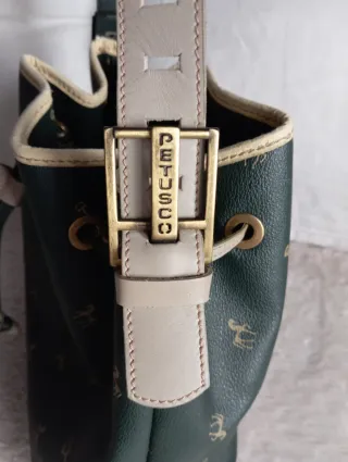 Bolso cubo Petusco verde estampado