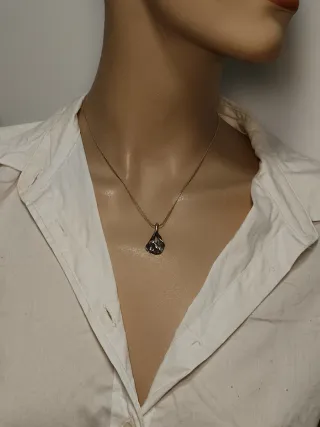 Colgante y cadena plata de ley