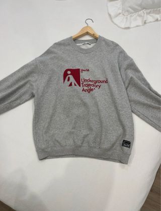 Sudadera Zara Gris Estampado