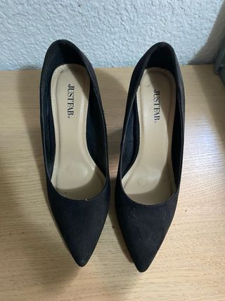 Zapatos de tacón ancho negros