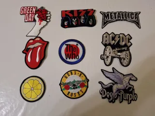 Lote 9 Parches Grupos Musicales Rock