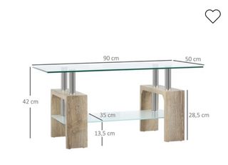 Mesa baja de cristal
