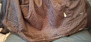 Chaqueta de cuero marrón