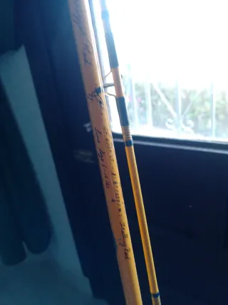 Caña de pescar amarilla