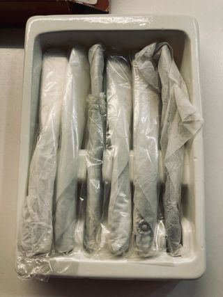 Set 6 cuchillos de plata con mango floral