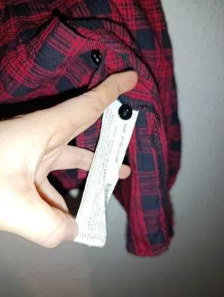 Vestido corto cuadros escoceses rojo y negro. XS.