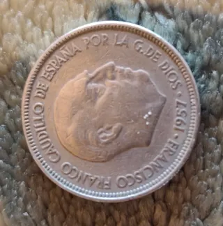 Moneda de 5 Pesetas 1957 Francisco Franco
