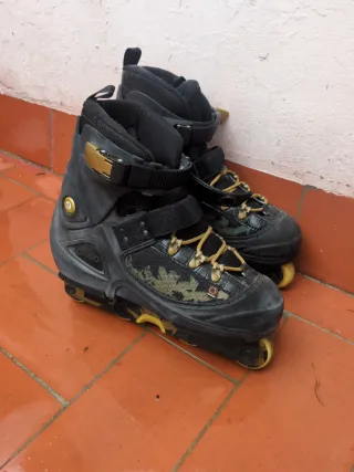 Patines Oxelo Talla 45 Negro/Oro