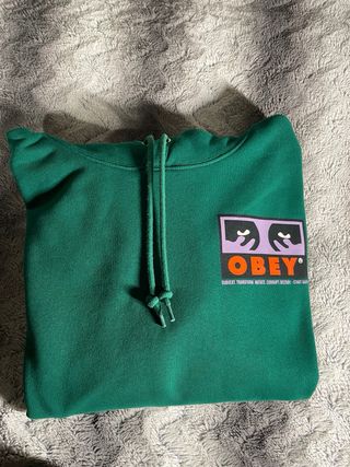 Sudadera Obey Verde con Logo