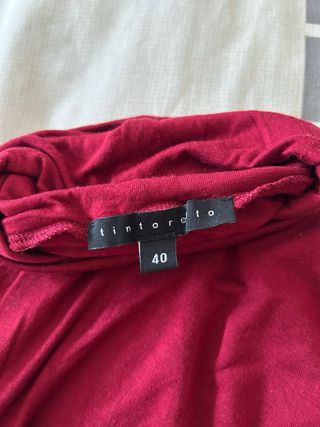 Jersey cuello alto rojo talla L