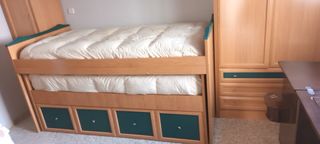 Mueble dormitorio con cama y almacenaje