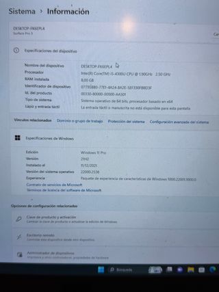 Microsoft Surface Pro 3 Plata