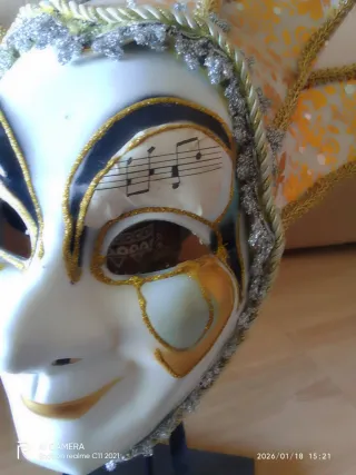 Máscara Veneciana Carnaval Auténtica