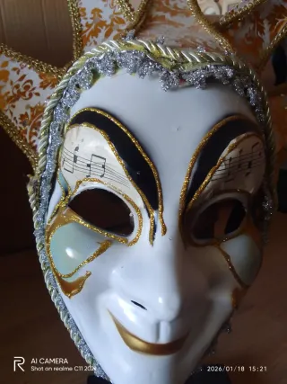 Máscara Veneciana Carnaval Auténtica