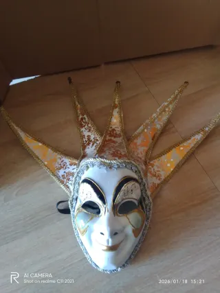 Máscara Veneciana Carnaval Auténtica